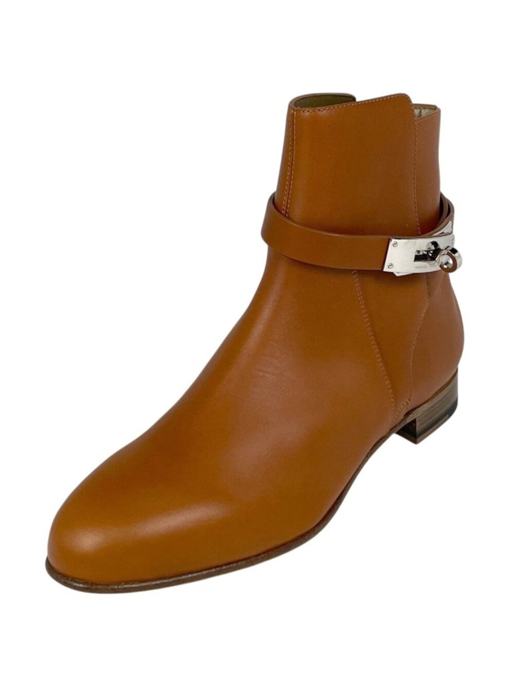 Hermes Neo Short Boots Kelly Shoes Leather Natural